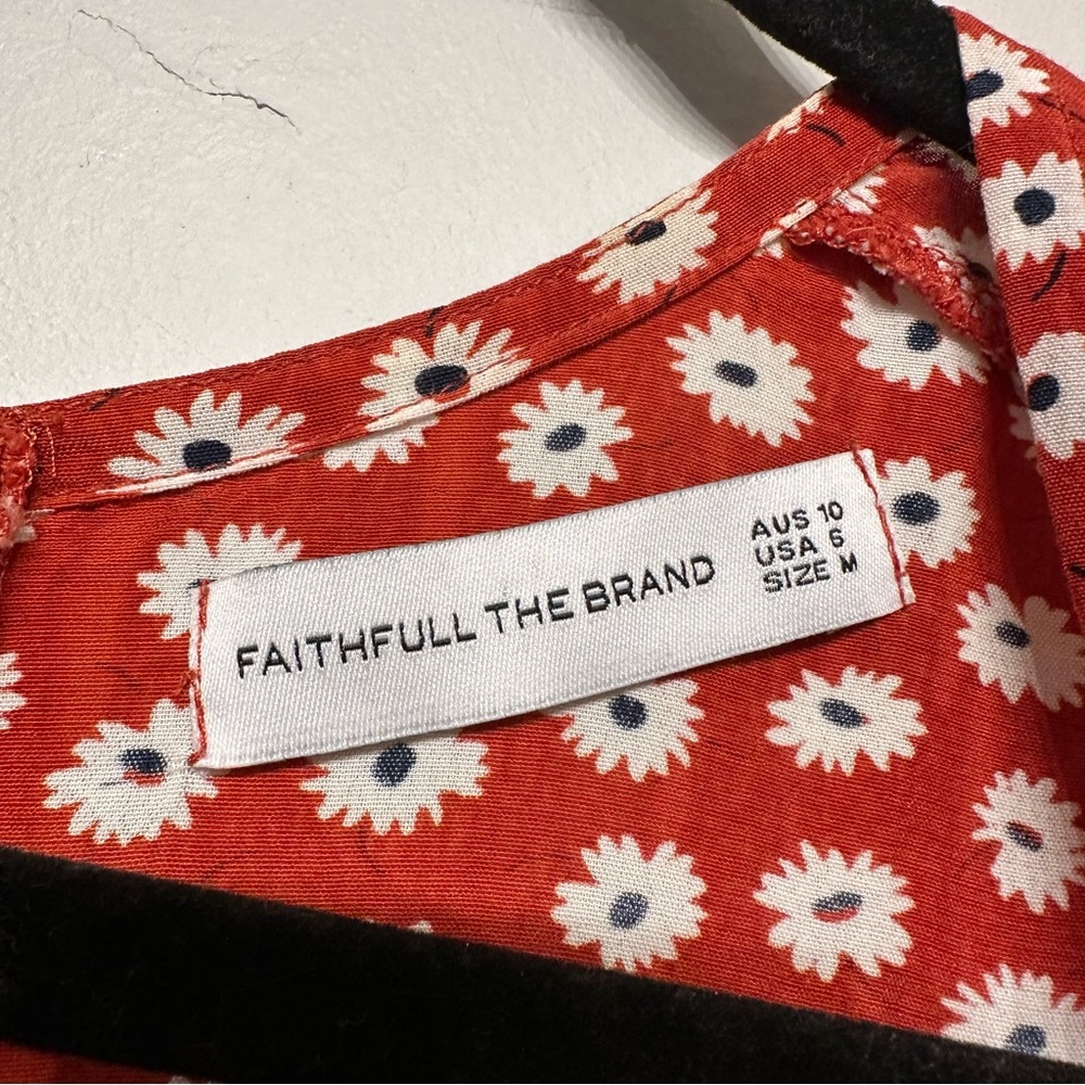 Faithfull the Brand Red Floral Midi Dress - Picture 8 of 11